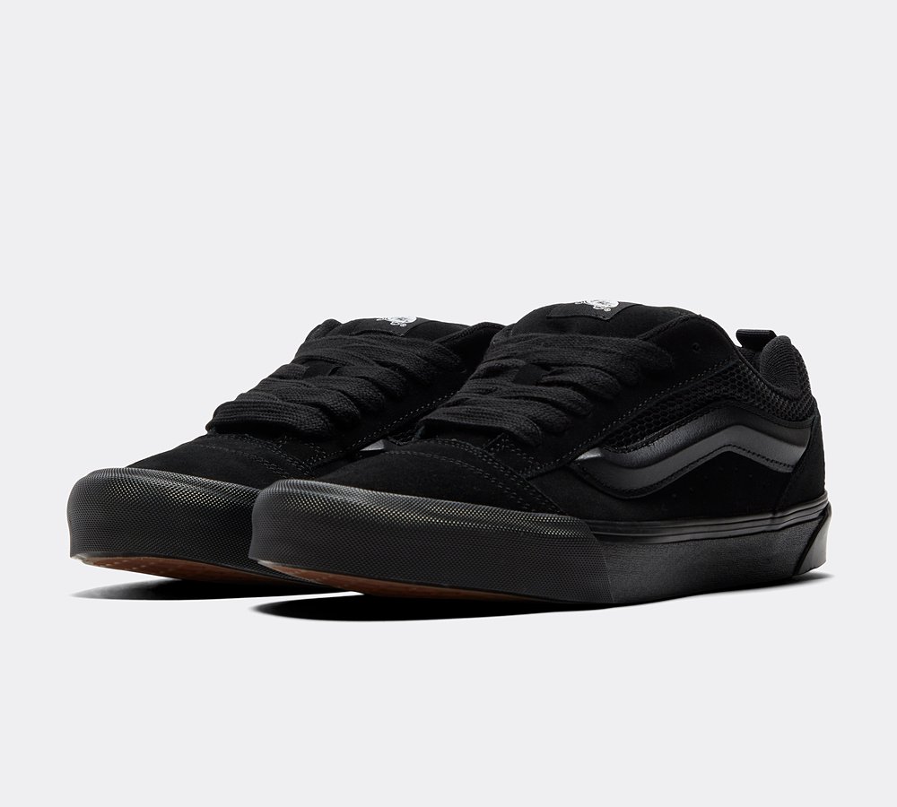Vans Knu Skool Trainer Black Black Footasylum