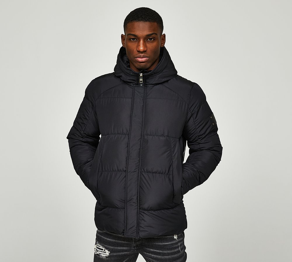 Glorious Gangsta Omarez 2.0 L Short Puffer Jacket Jet Black Footasylum