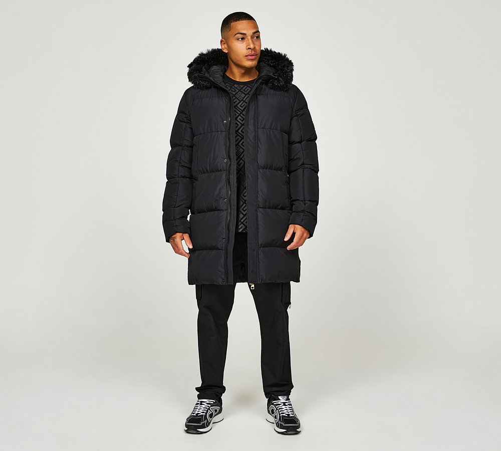 Glorious Gangsta Omarez 2.0 Long Puffer Jacket Jet Black