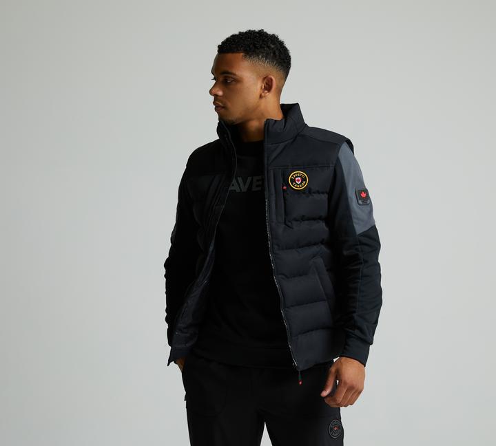 Zavetti Canada Oshawa Puffer Gilet Jet Black Black