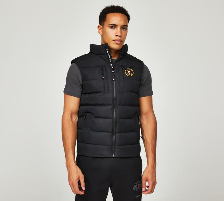 Zavetti Canada Oshawa Puffer Gilet Jet Black Black