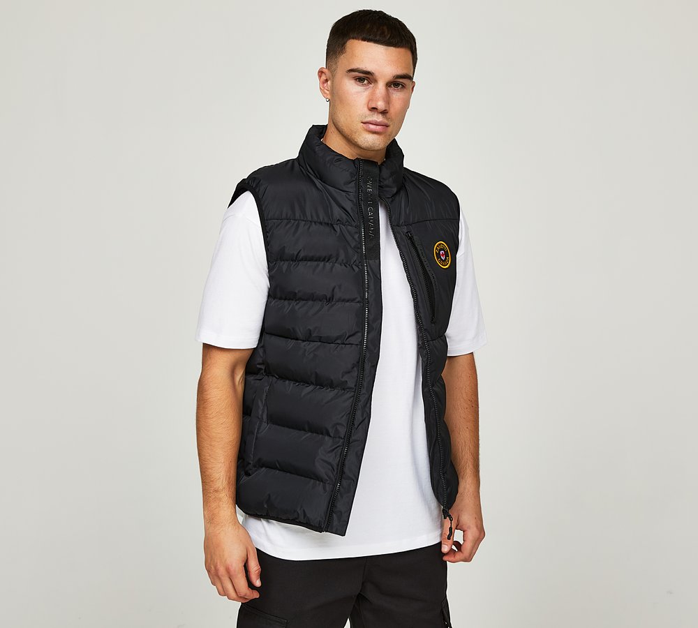 Zavetti Canada Sarillion Puffer Gilet Jet Black Footasylum