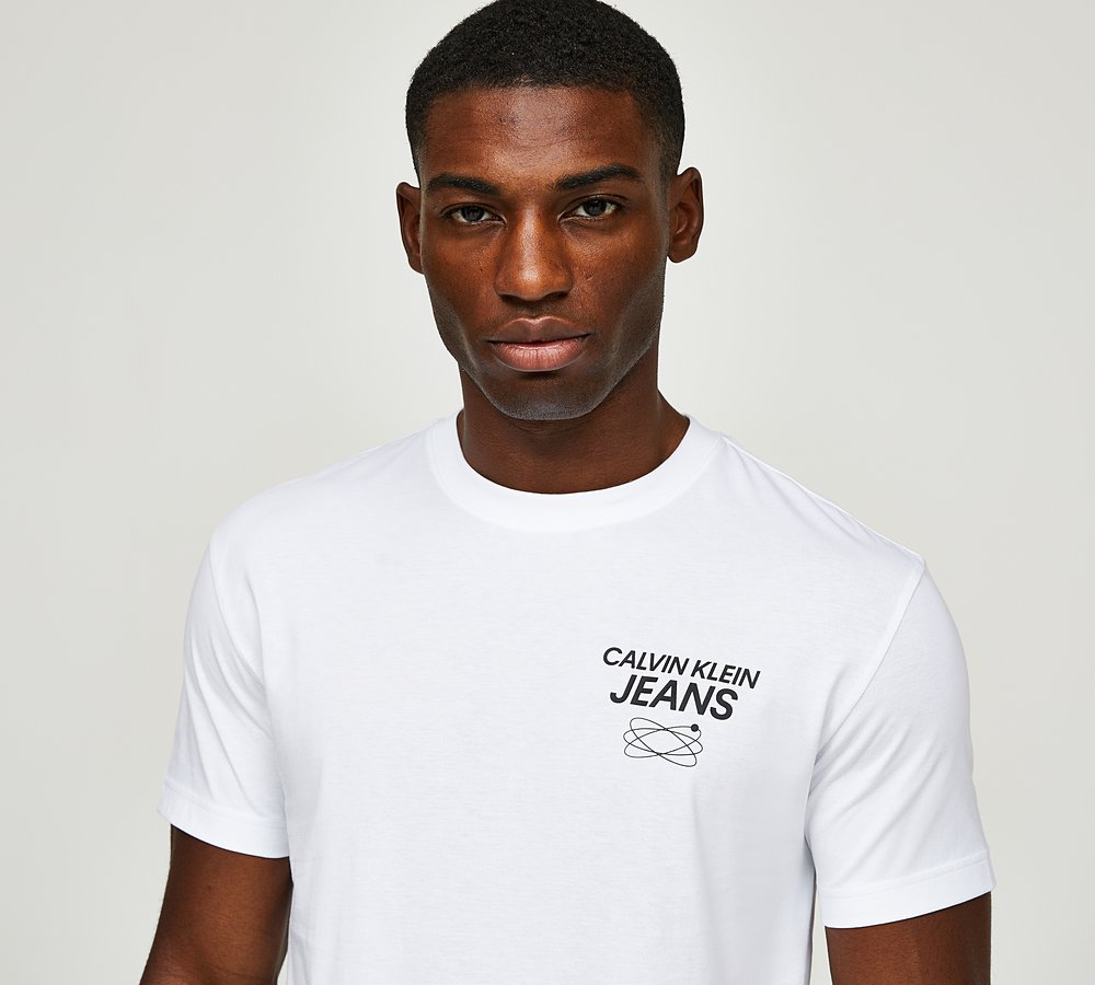 Calvin Klein Jeans Future Galaxy Back Graphic T-Shirt | Bright White |  Footasylum