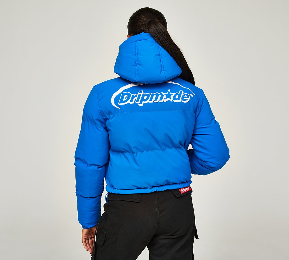Dripmade Womens Invade Puffer Jacket Electric Blue Footasylum
