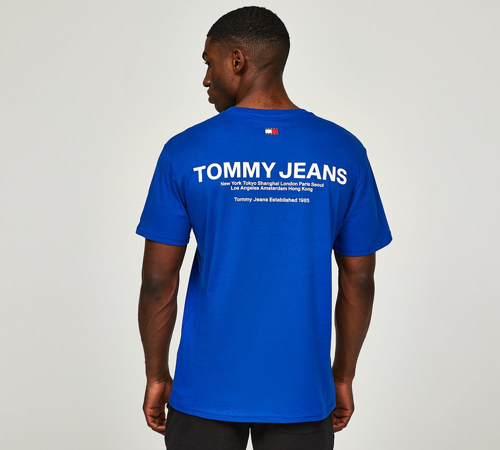 Blue tommy store jeans t shirt