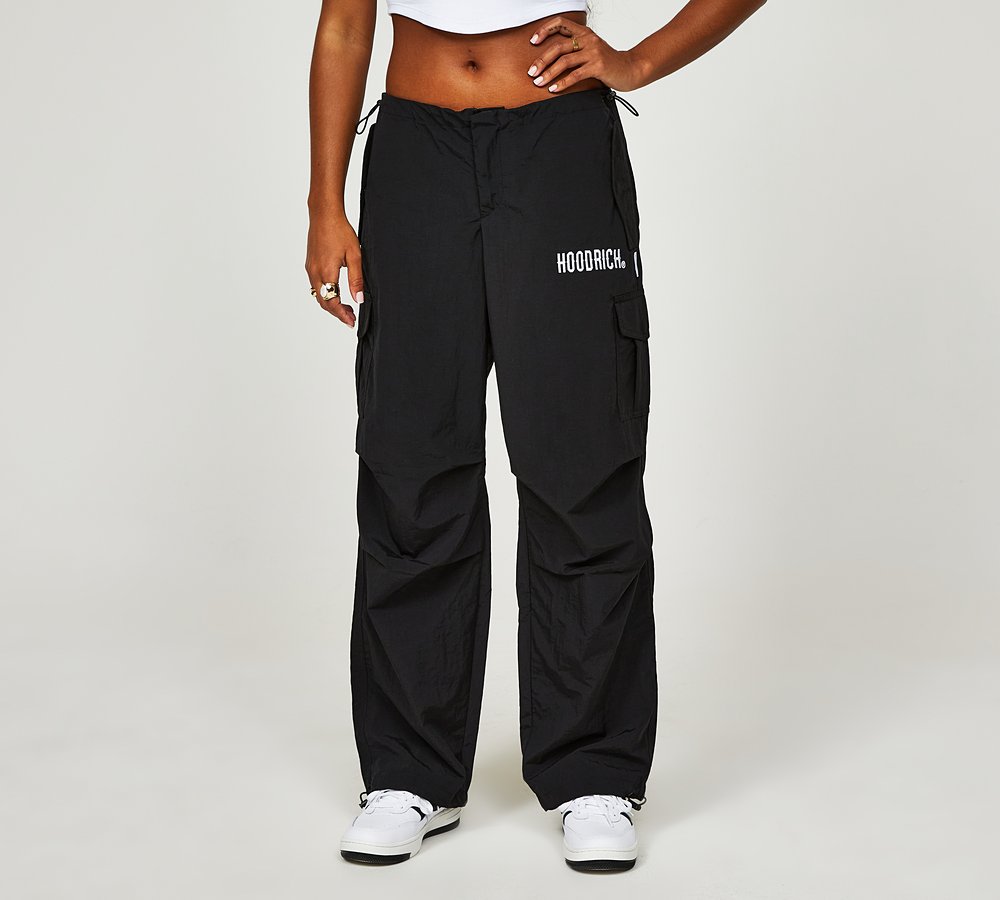 Hoodrich Womens OG Extent Parachute Pant Black Footasylum
