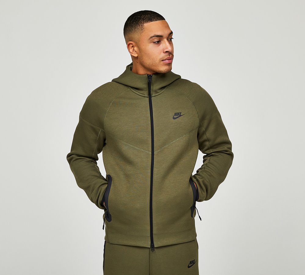 Nike Men's Tech Fleece Full-Zip Hoodie - Summit White - Hibbett