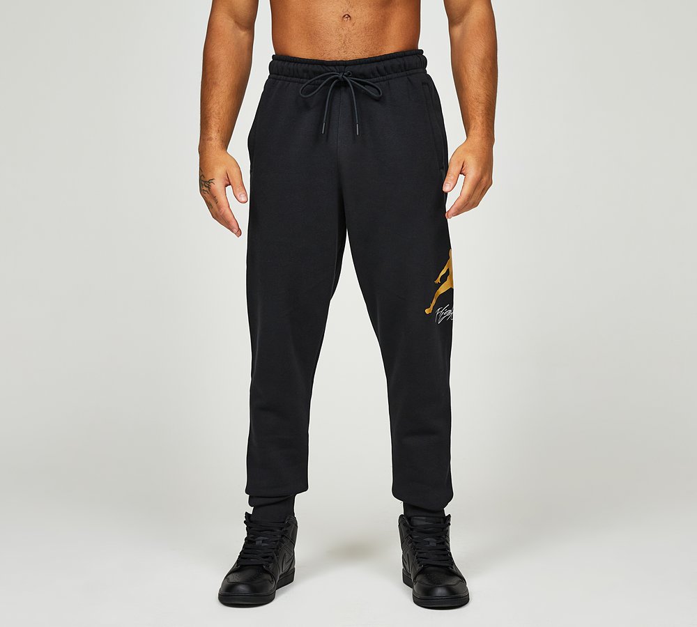 Jordan Baseline HBR Fleece Jogger Black Gold Footasylum