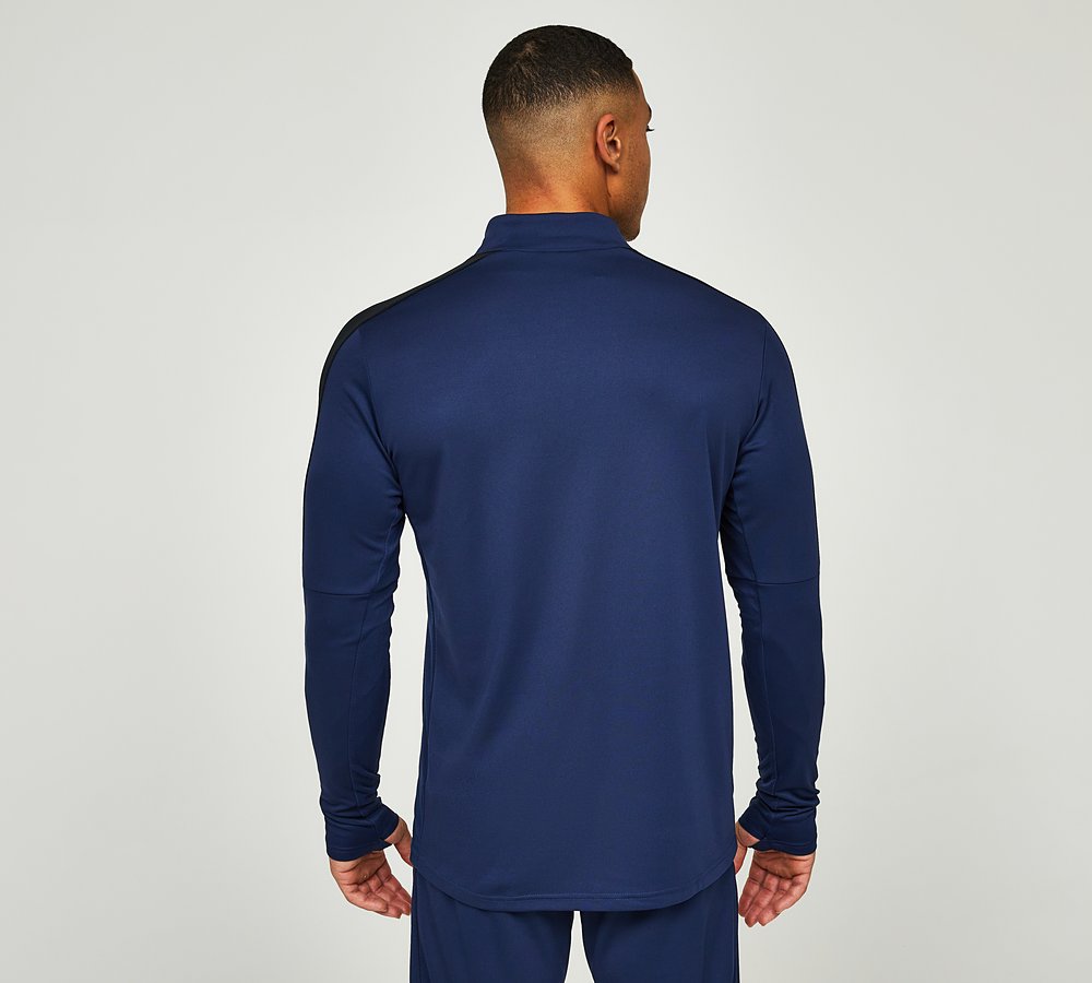 Nike Dri-FIT Academy Drill Top, Midnight Navy / Hyper Turquoise