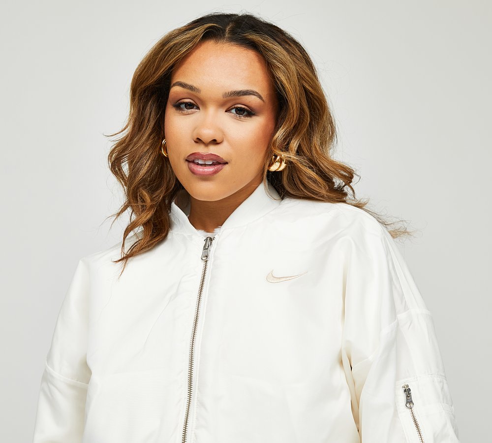 Nike alps best sale fur bomber jacket