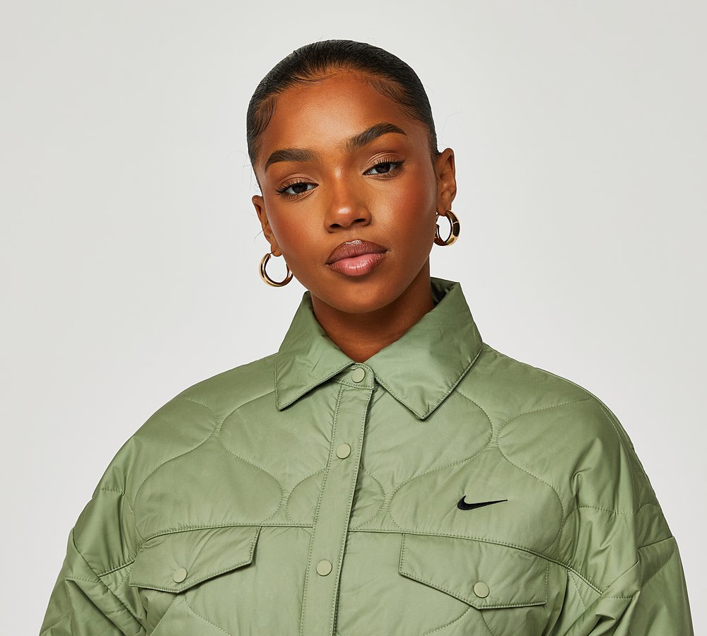 NIKE☆Trend Quilted Jacket キルト ジャケット【UK発】 Nike Womens Trend Quilted Jacket | Oil Green / Black