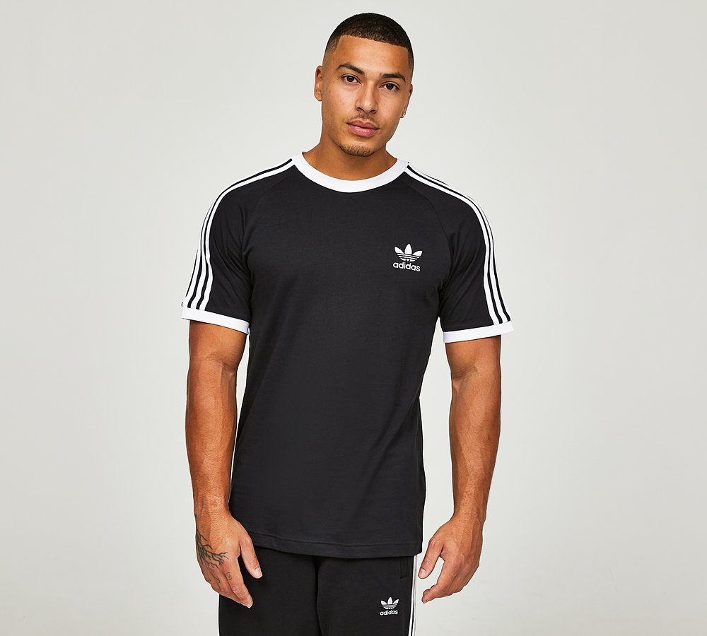 adidas Originals Adicolor Classics 3-Stripes T-Shirt | Black / White |  Footasylum