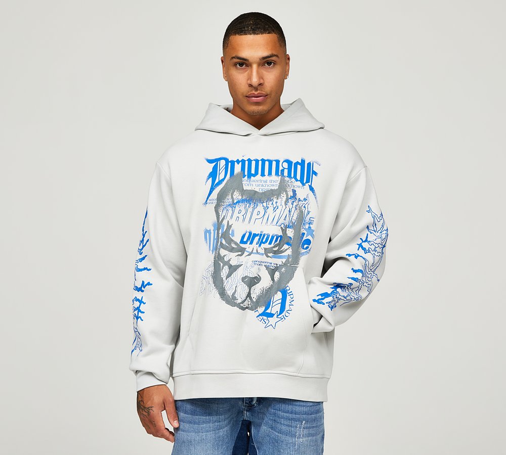 Overhead | Oyster | Dripmade Hound Footasylum Hoodie Mushroom