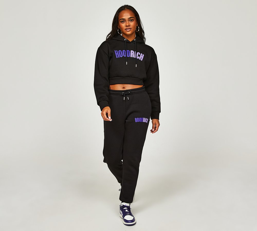 Hoodrich Womens Kraze Fleece Pant Black Delilah Footasylum