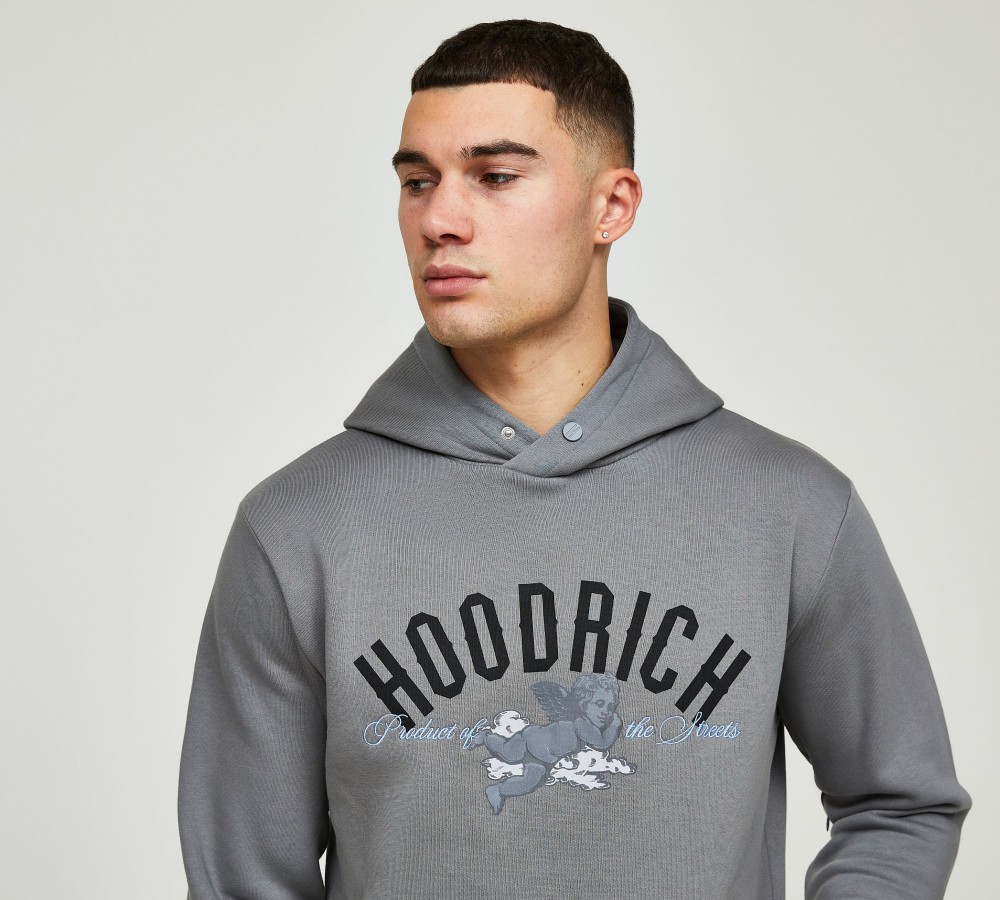 Hoodrich OG Empire Overhead Hoodie Lava Smoke Black Placid Blue Footasylum