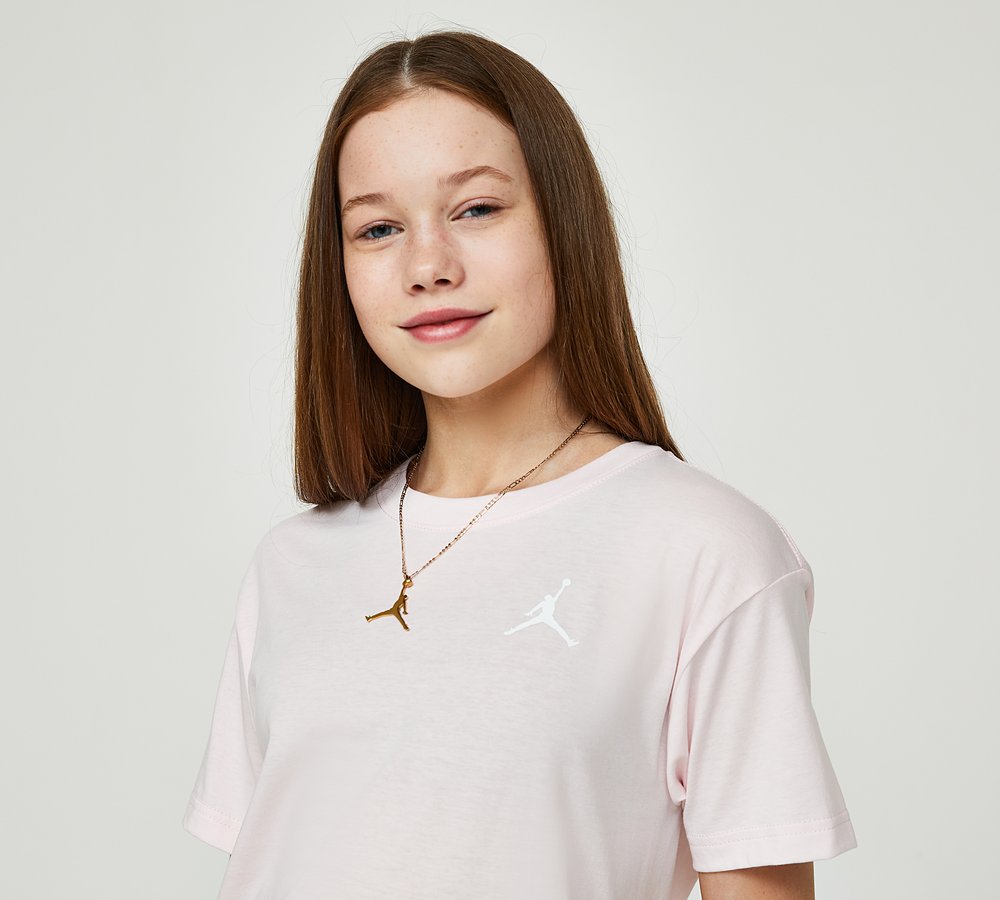 Womens pink jordan shirt hotsell