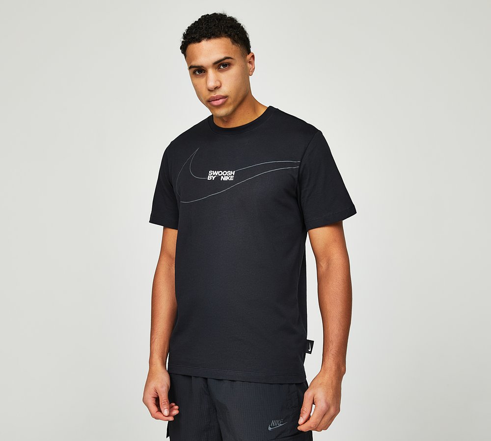 Nike Big Swoosh 24 LBR T Shirt Black Footasylum