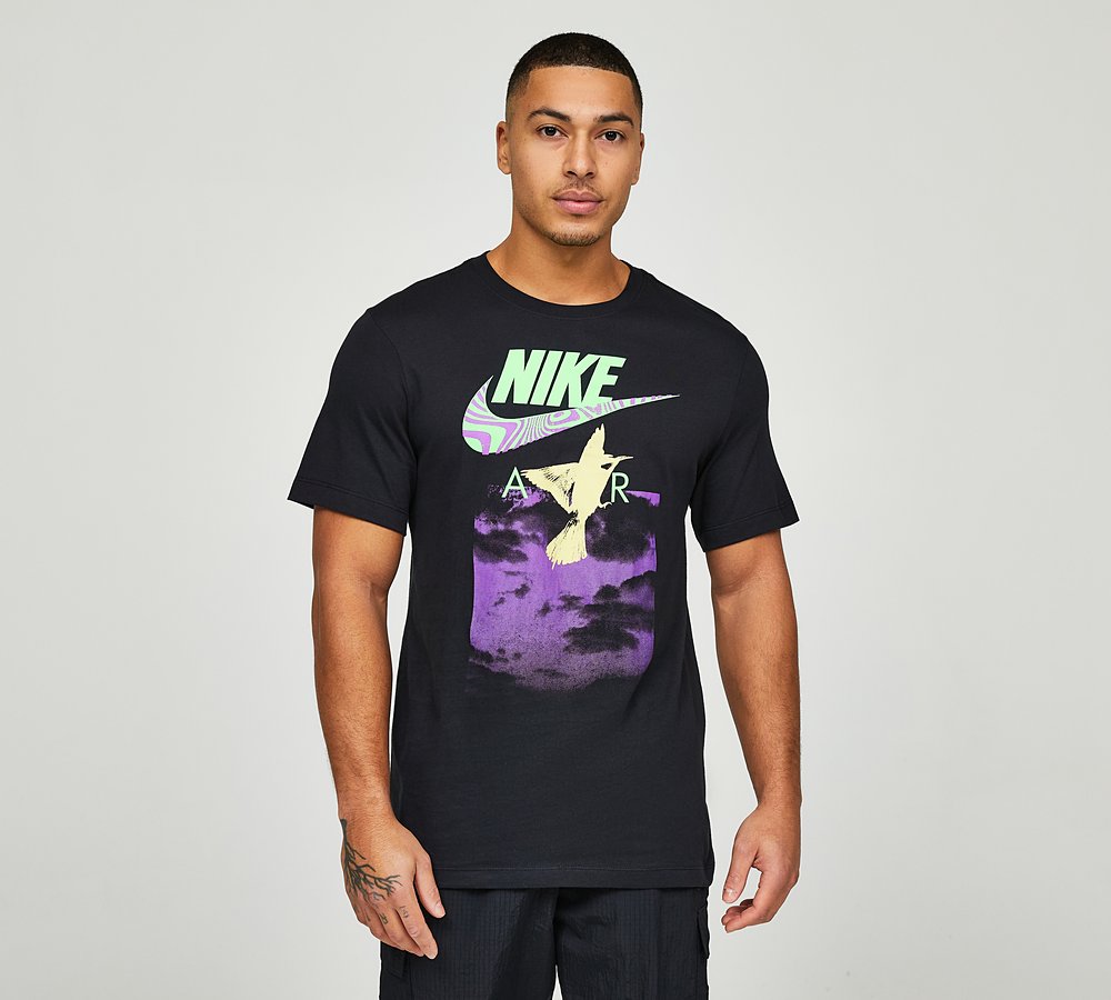 Black and neon green nike shirt 2025