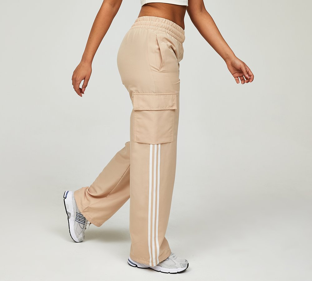 adidas Originals Womens 3 Stripe Cargo Pant Magic Beige Footasylum