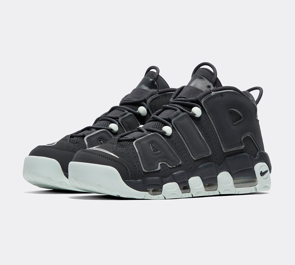 Nike Air More Uptempo 96 Trainer Dark Smoke Grey Light Smoke Grey Barley Footasylum