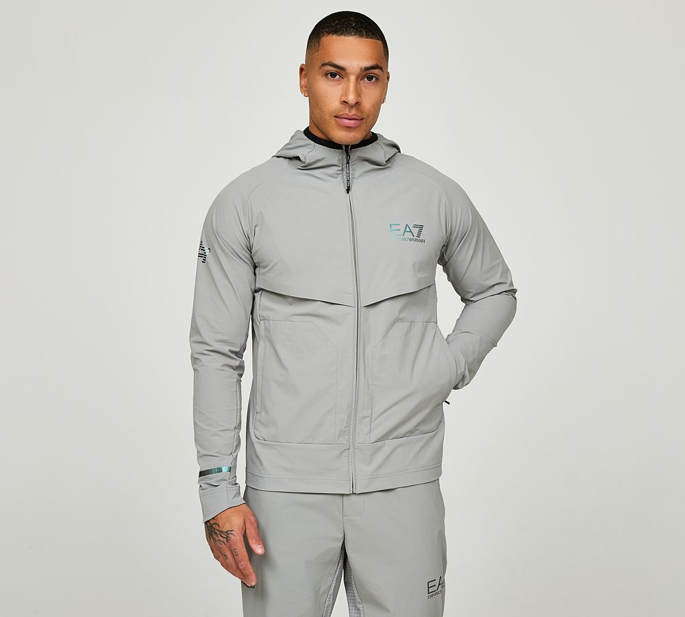 Ea7 zip hoodie hotsell
