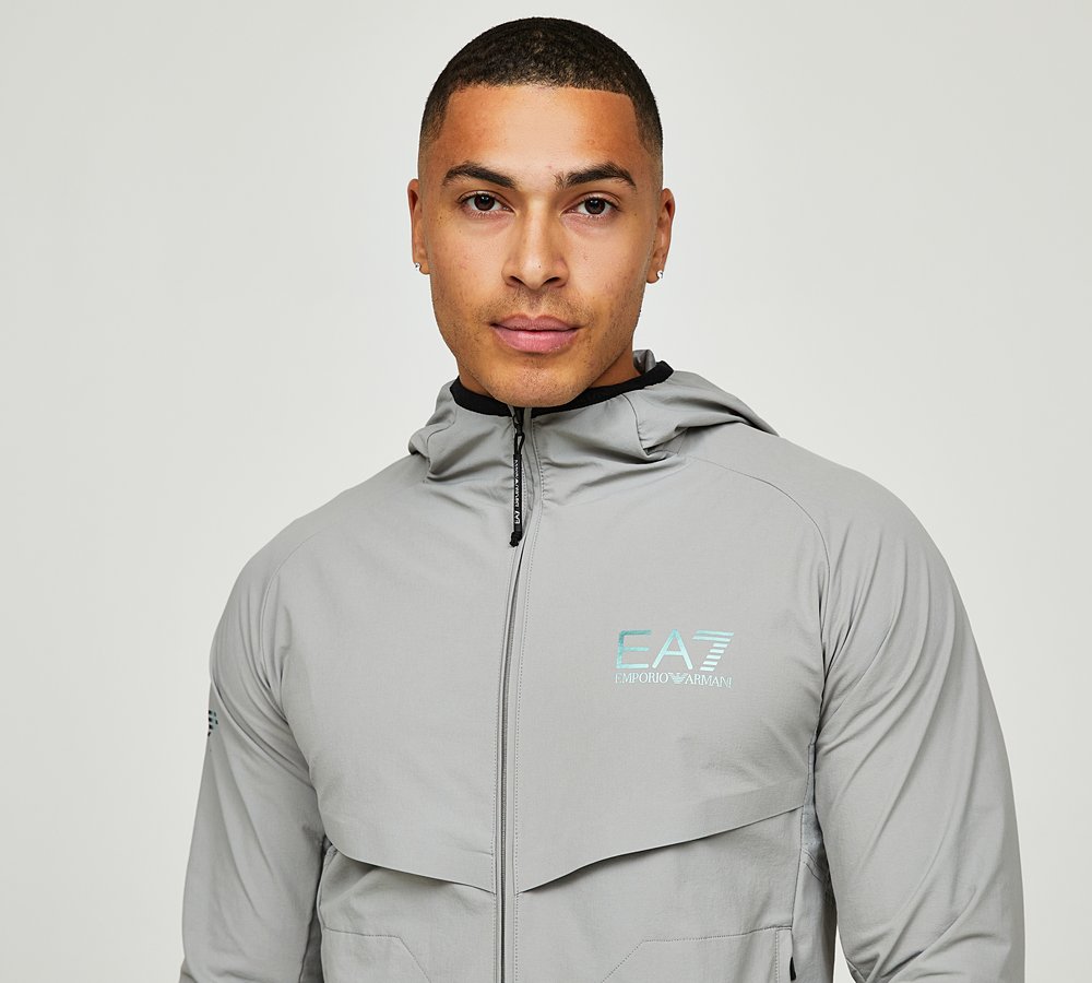 EA7 Ventus7 Full Zip Hoodie Griffin Grey Footasylum