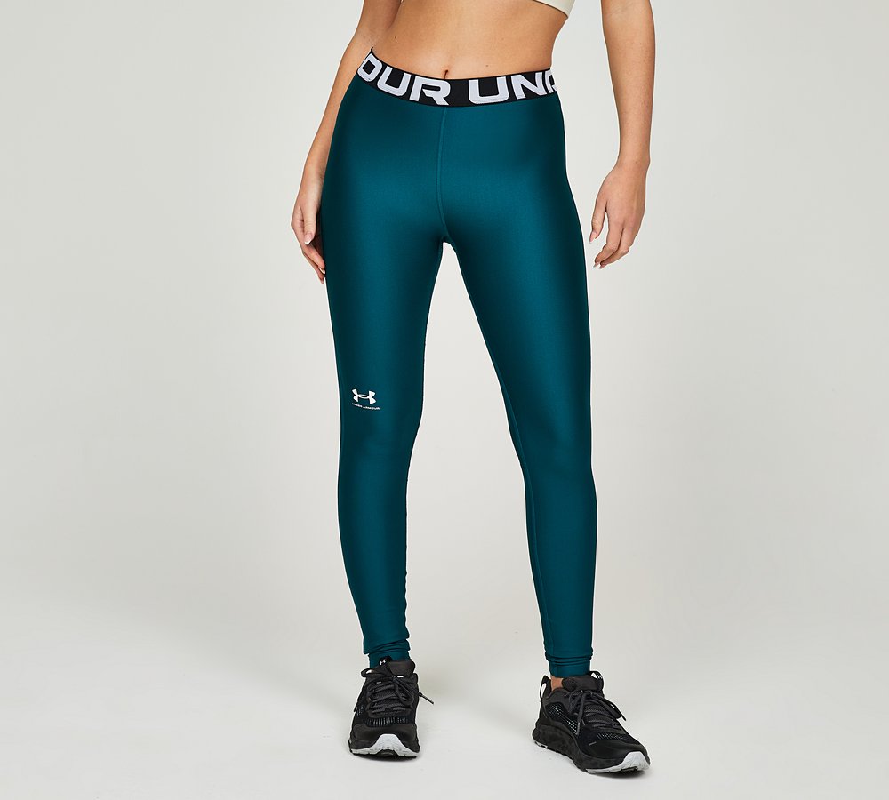 Under Armour Women's HeatGear Authentic Legging, Hydro Teal / White