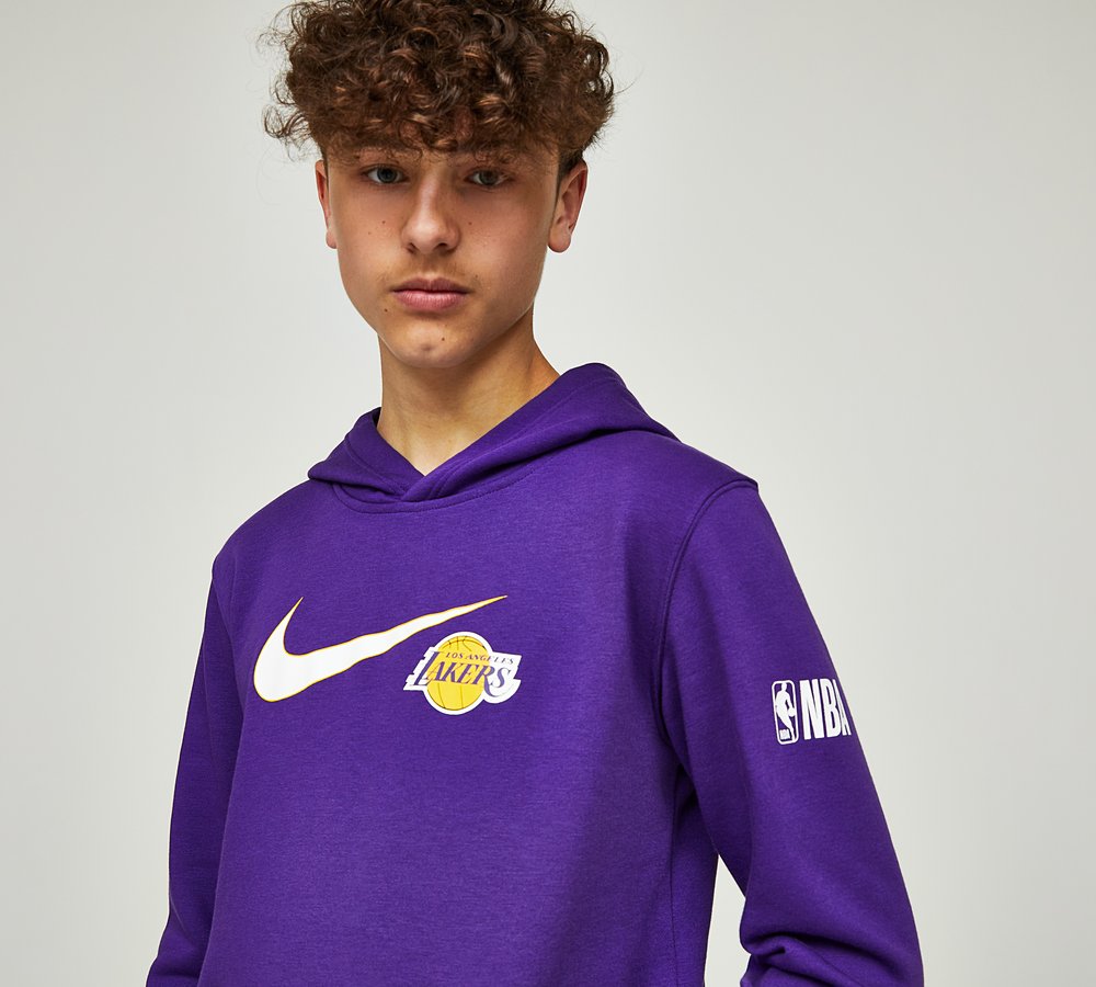 Lakers Nike Sweatshirts Purple Court Purple Lavender Nike Pullover
