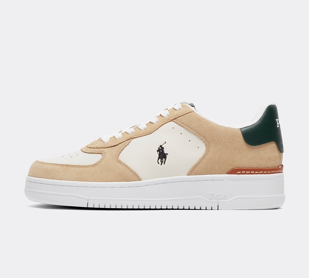 Polo Ralph Lauren Masters Court Trainer | White / Bone / Forest 