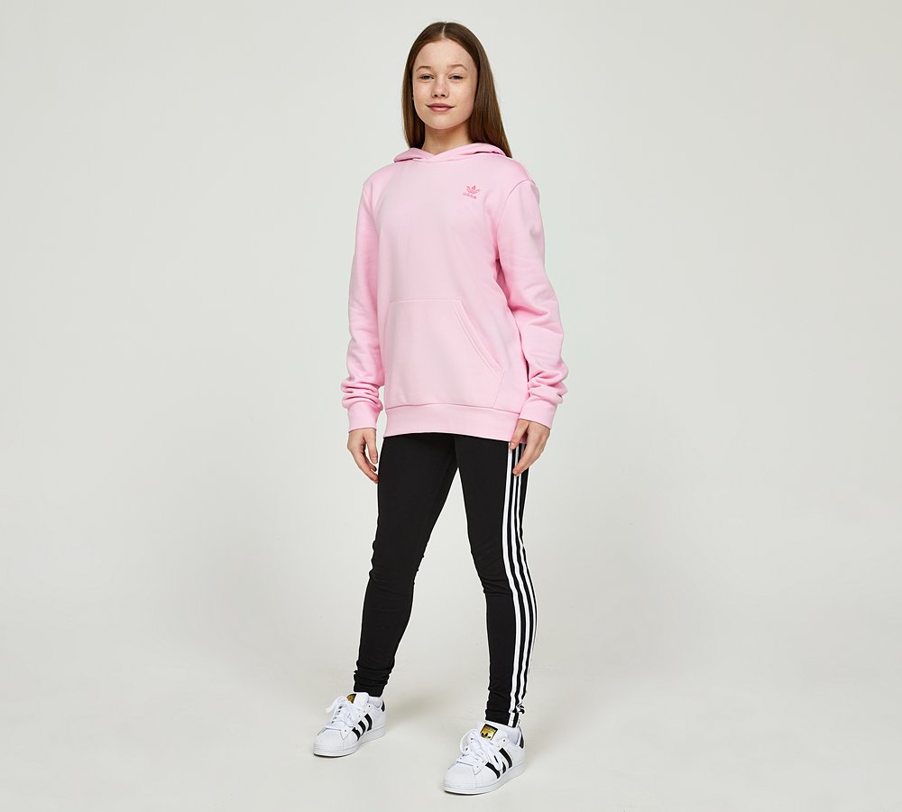 adidas Originals Girls Essential Overhead Hoodie True Pink Footasylum
