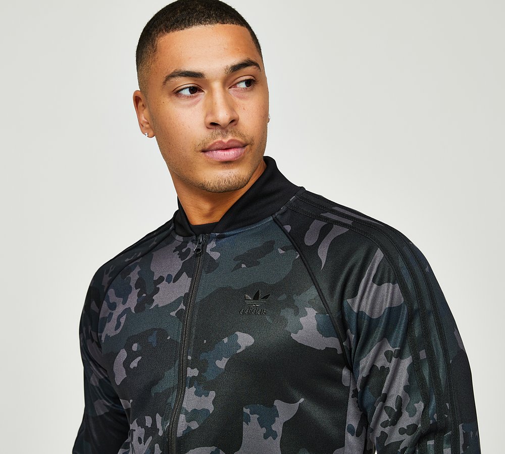 Adidas camouflage tracksuit top on sale