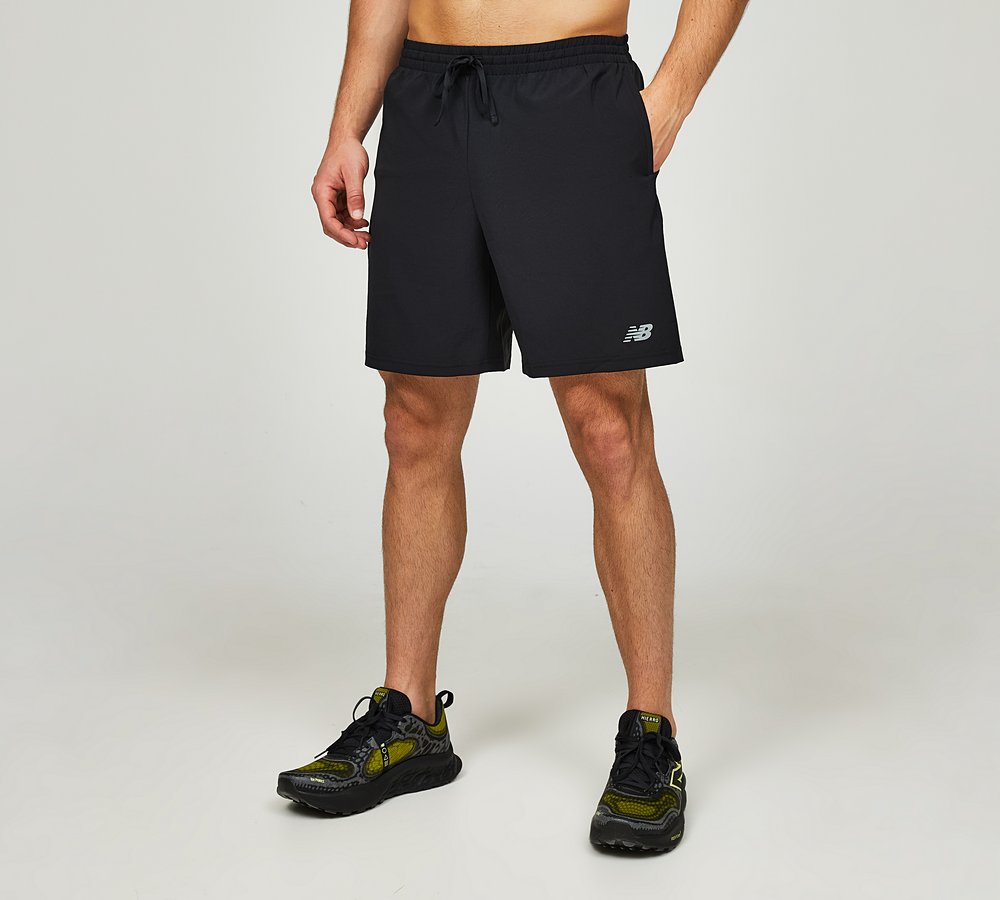 New Balance Run 7 Inch Short Black, Men's size: XS, FootAsylum