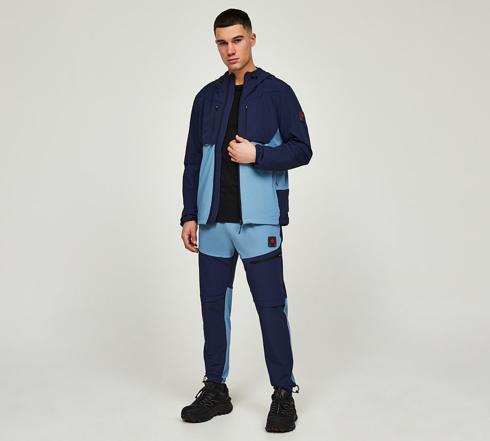 Zavetti Canada Vosso Woven Zip Through Hoodie | Titan / Provincial