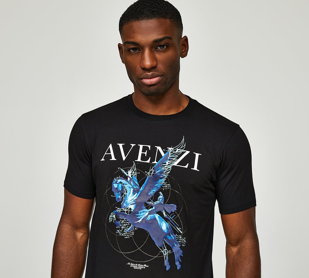 Avenzi Pegasus T Shirt Black Footasylum