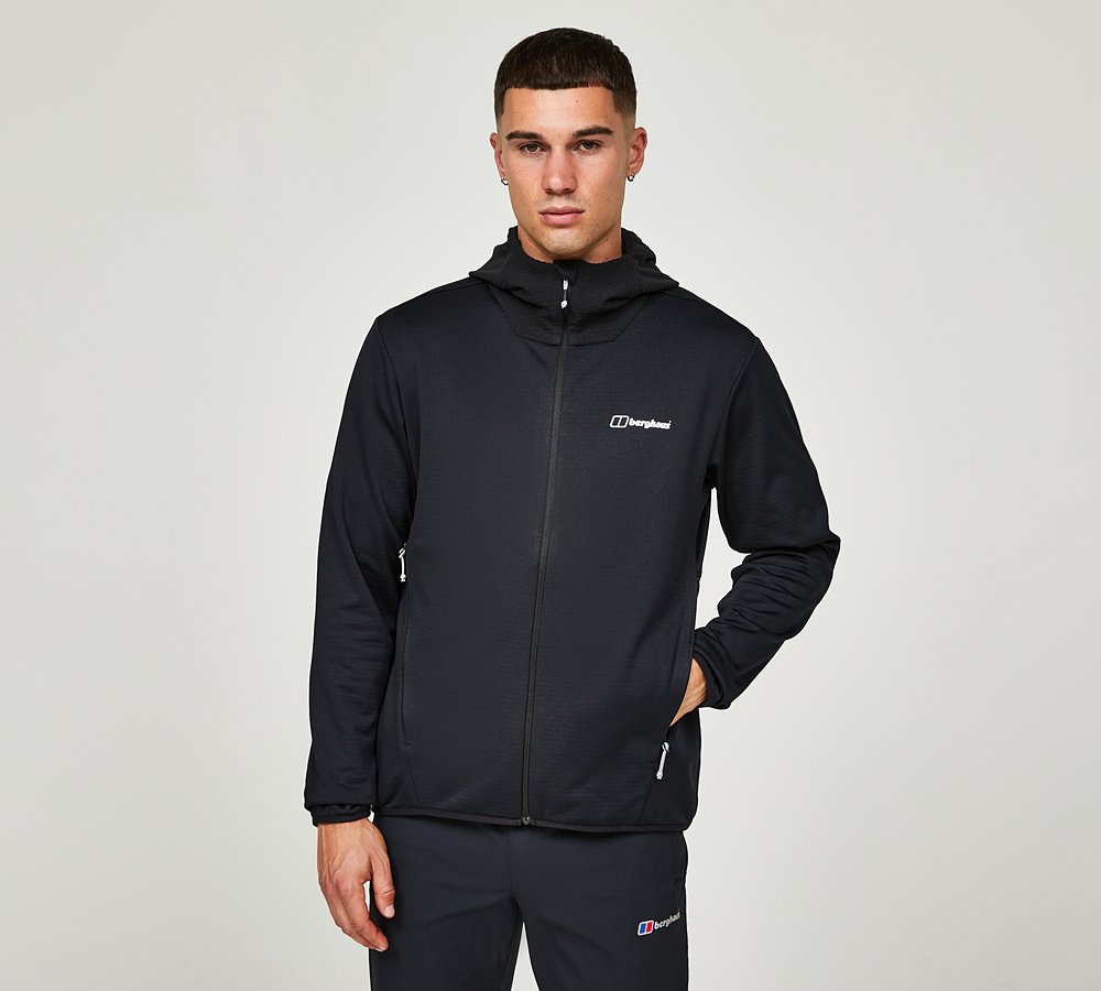 Berghaus Keppla Hooded Fleece Jacket Black Black Footasylum