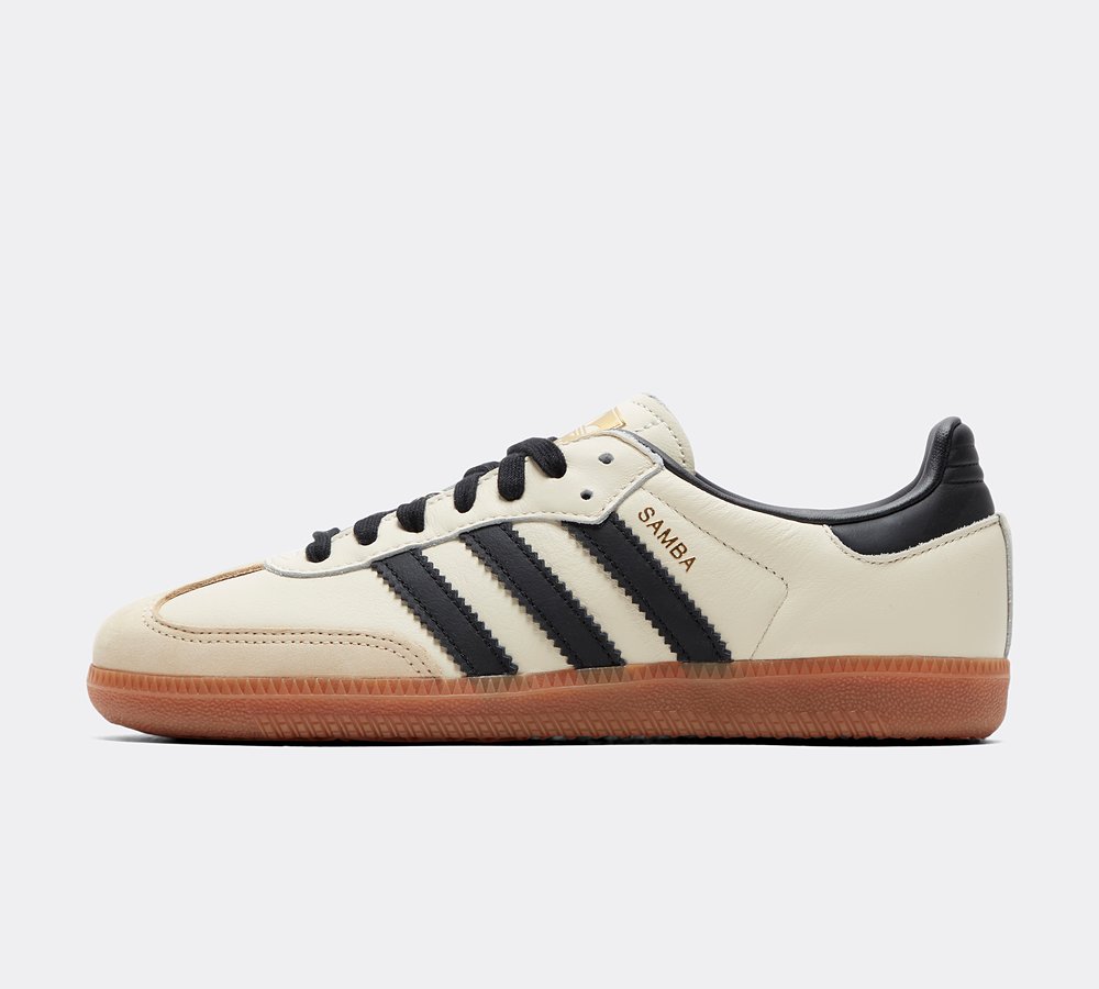 adidas Originals Womens Samba OG Trainer Clear White Core Black Sand Footasylum
