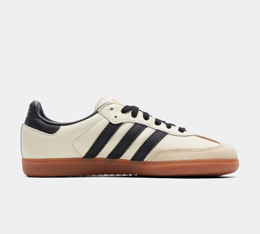 adidas Originals Womens Samba OG Trainer Clear White Core Black Sand Footasylum
