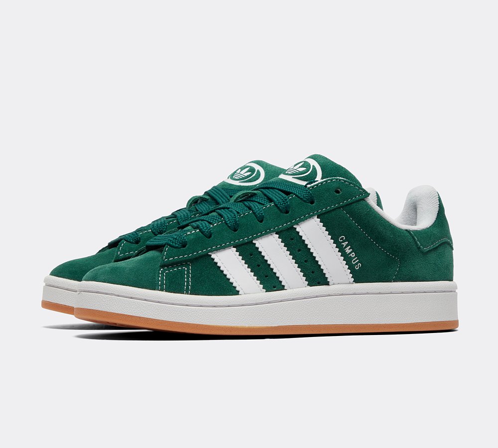 adidas Originals Junior Campus 00s Trainer Dark Green Footwear White Off White Footasylum