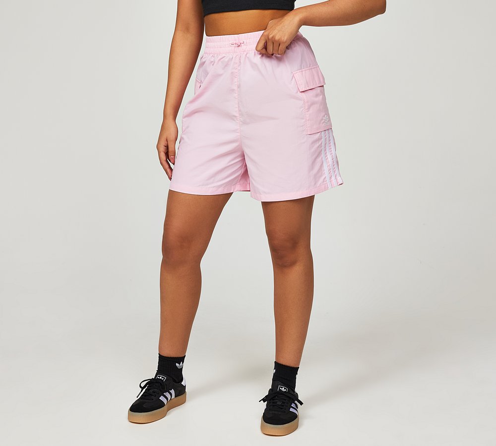 Pink cargo shorts womens deals