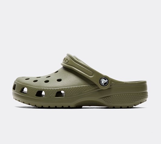Crocs Junior Classic Clog Army Green Footasylum