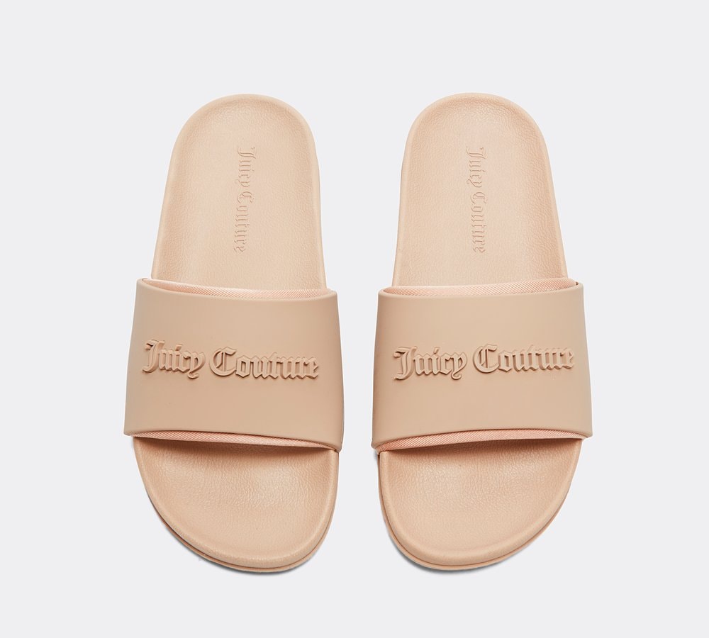 Juicy Couture Womens Breanna Embossed Slide | Taupe | Footasylum