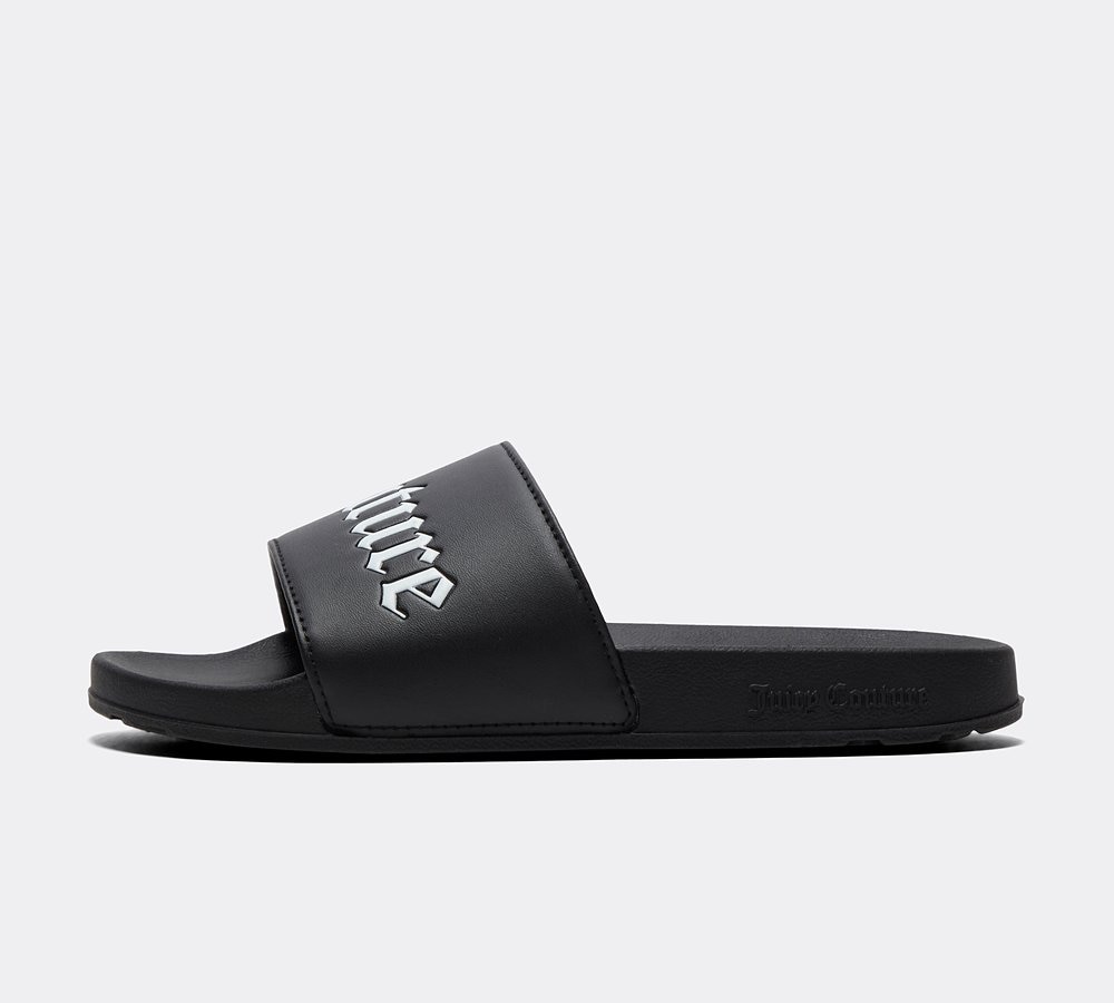 Juicy Couture Womens Carmen Collegiate Slide Black Footasylum