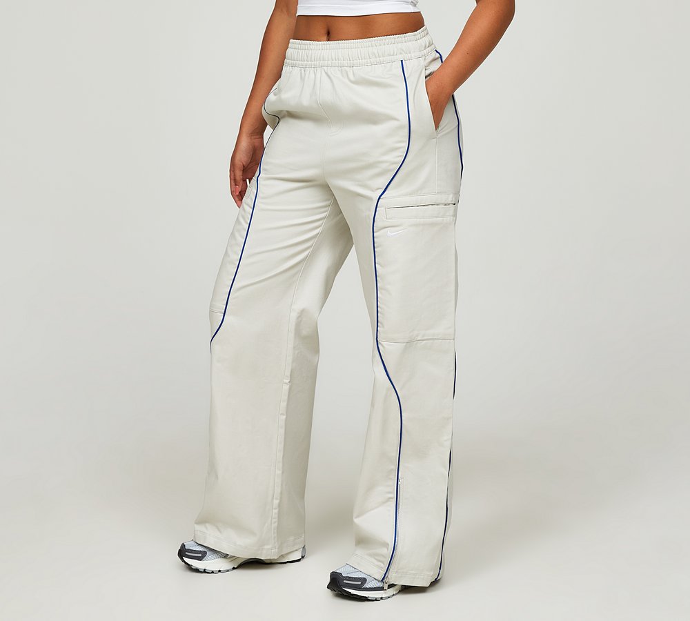 Nike Womens Street High-Rise Woven Pant Light Bone Game Royal