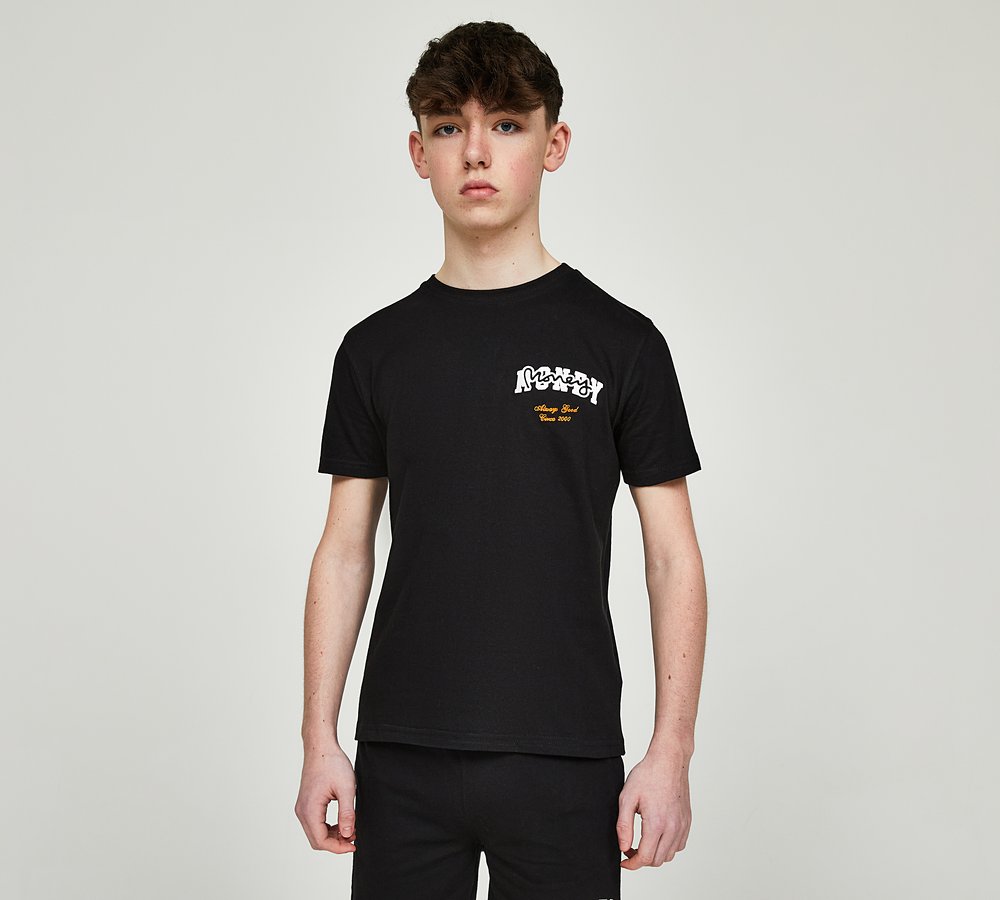 Money Clothing Junior Circa 2.0 T Shirt Black Orange Footasylum
