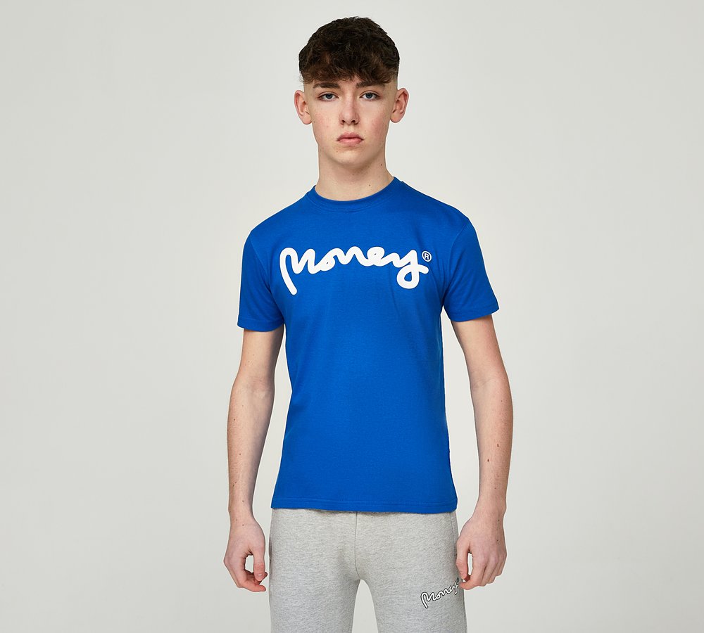 Money Clothing Junior Dove T Shirt Blue White Footasylum