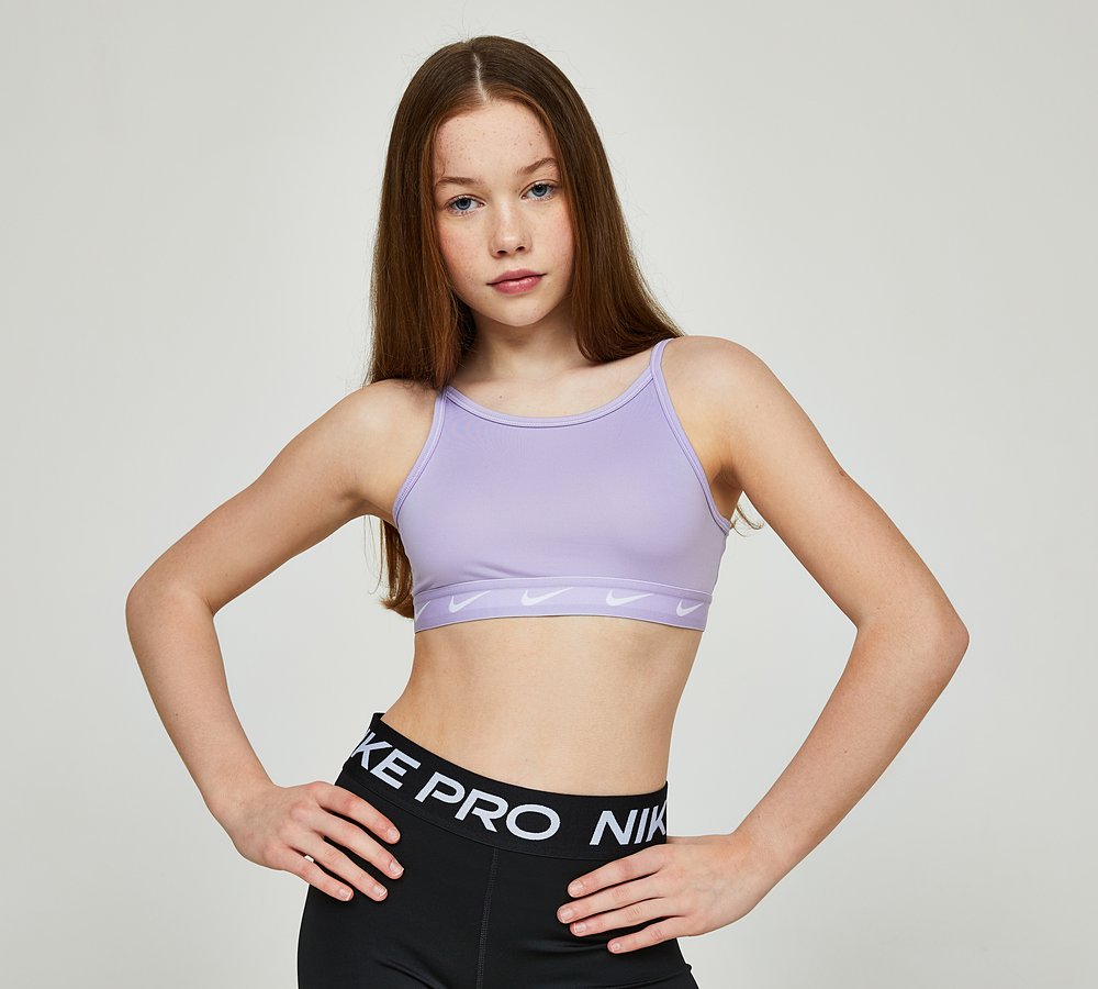Nike Girls One Dri FIT Bralette Hydrangeas White Footasylum