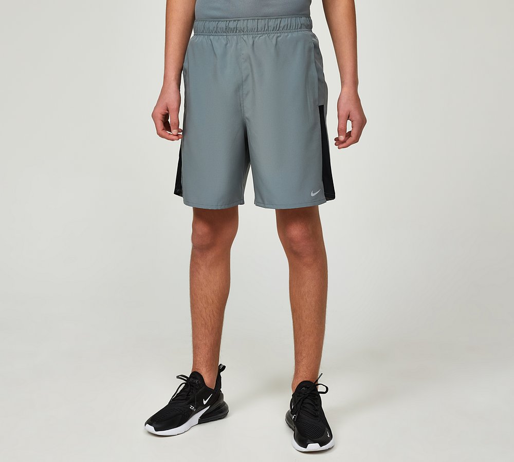 Nike Junior Challenger Short Smoke Grey Black Footasylum