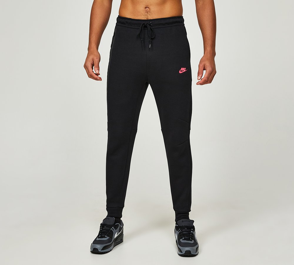 black and red nike joggers