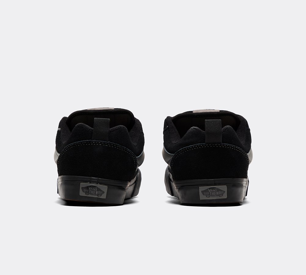 Vans Junior Knu Skool Trainer Black Black Pewter Footasylum