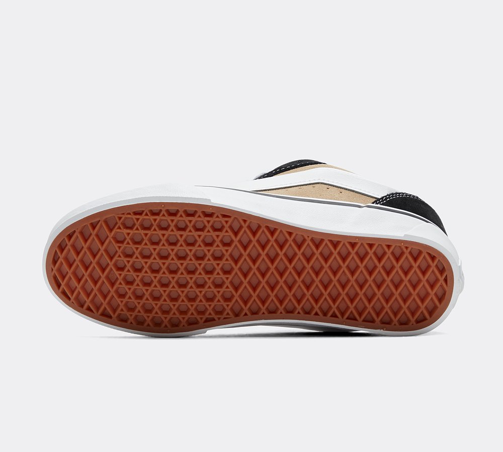 Vans Junior Knu Skool Trainer Black Brown Footasylum